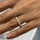 Diamond 7 Stone Ring 0.58 Carat Yellow Gold 14K
