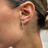 Diamond Hoop Earrings 1.10 Carat Yellow Gold 14K