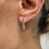 Diamond Hoop Earrings 1.10 Carat Yellow Gold 14K