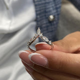 Diamond Statement Ring 0.55 Carat White Gold 14K