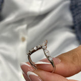 Diamond Statement Ring 0.55 Carat White Gold 14K