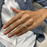 Diamond Statement Ring 0.55 Carat White Gold 14K