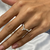 Diamond Statement Ring 0.55 Carat White Gold 14K