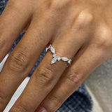 Diamond Statement Ring 0.55 Carat White Gold 14K