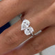 Diamond Two Stone Ring 1.43 Carat White Gold 14K