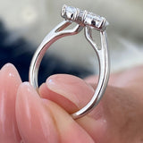 Diamond Two Stone Ring 1.43 Carat White Gold 14K