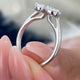 Diamond Two Stone Ring 1.43 Carat White Gold 14K