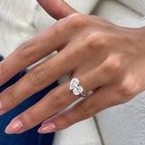 Diamond Two Stone Ring 1.43 Carat White Gold 14K