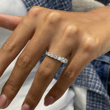 Diamond Open Ring 1.10 Carat White Gold 14K