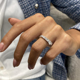 Diamond Open Ring 1.10 Carat White Gold 14K