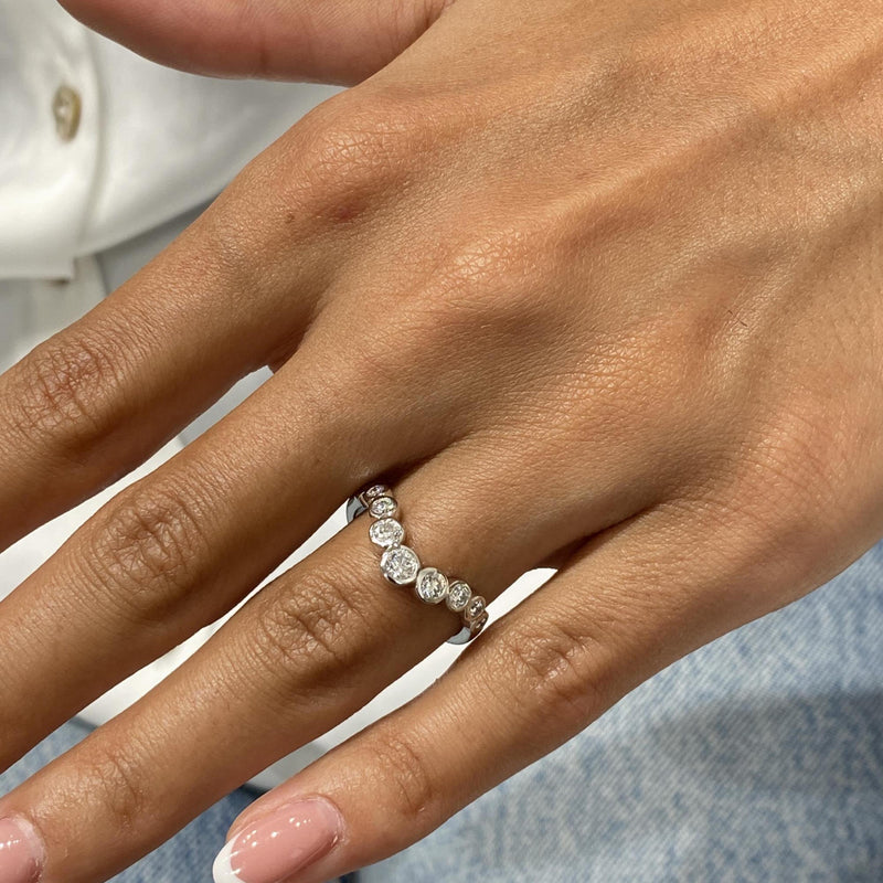 Diamond Stackable Ring 0.51 Carat White Gold 14K