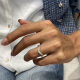 Diamond Stackable Ring 0.51 Carat White Gold 14K