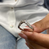Diamond Stackable Ring 0.51 Carat White Gold 14K