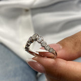 Diamond Stackable Ring 0.51 Carat White Gold 14K