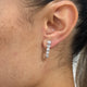 Diamond Drop Earrings 1.28 Carat White Gold 14K