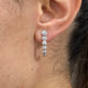 Diamond Drop Earrings 1.28 Carat White Gold 14K