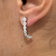 Diamond Drop Earrings 1.28 Carat White Gold 14K