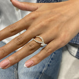 Diamond Statement Ring 0.99 Carat Yellow Gold 14K