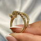 Diamond Statement Ring 0.99 Carat Yellow Gold 14K
