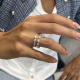 Diamond Wrap Ring 3.42 Carat White Gold 14K