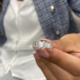 Diamond Band Ring 0.90 Carat White Gold 14K