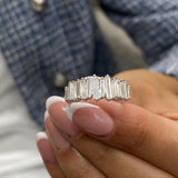 Diamond Band Ring 0.90 Carat White Gold 14K