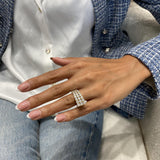 Diamond Band Ring 3.01 Carat Yellow Gold