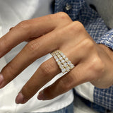 Diamond Band Ring 3.01 Carat Yellow Gold