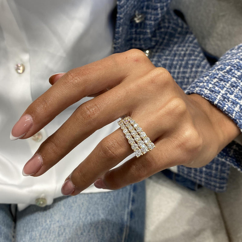 Diamond Band Ring 3.01 Carat Yellow Gold