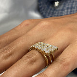 Diamond Band Ring 3.01 Carat Yellow Gold