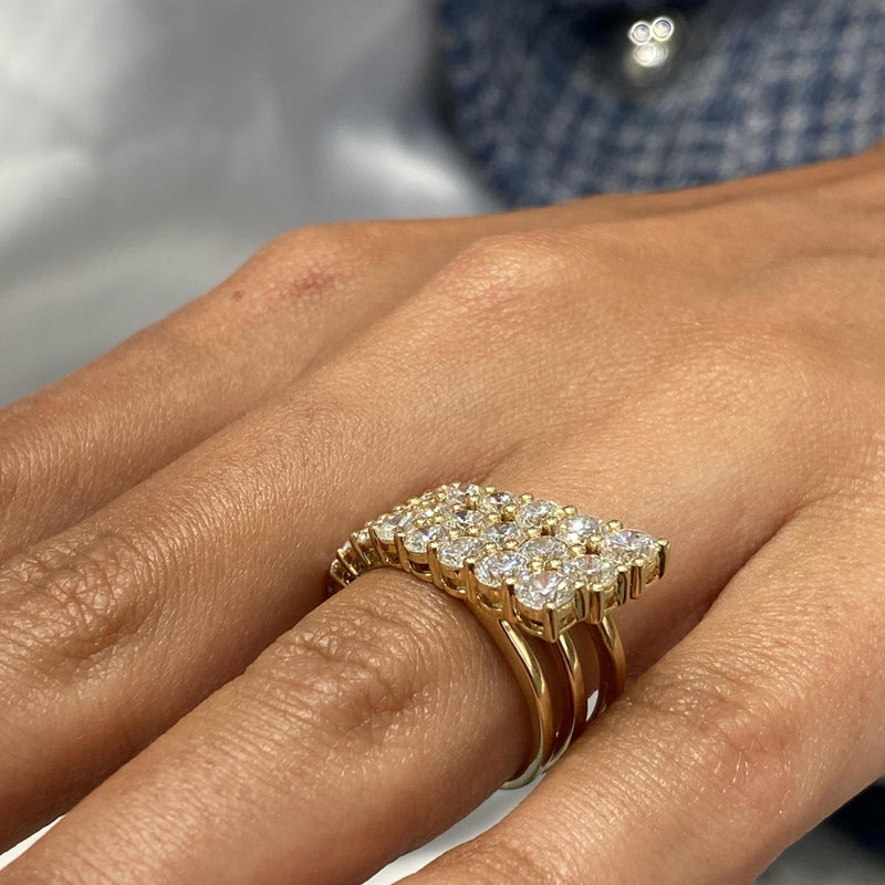 Diamond Band Ring 3.01 Carat Yellow Gold