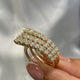 Diamond Band Ring 3.01 Carat Yellow Gold 