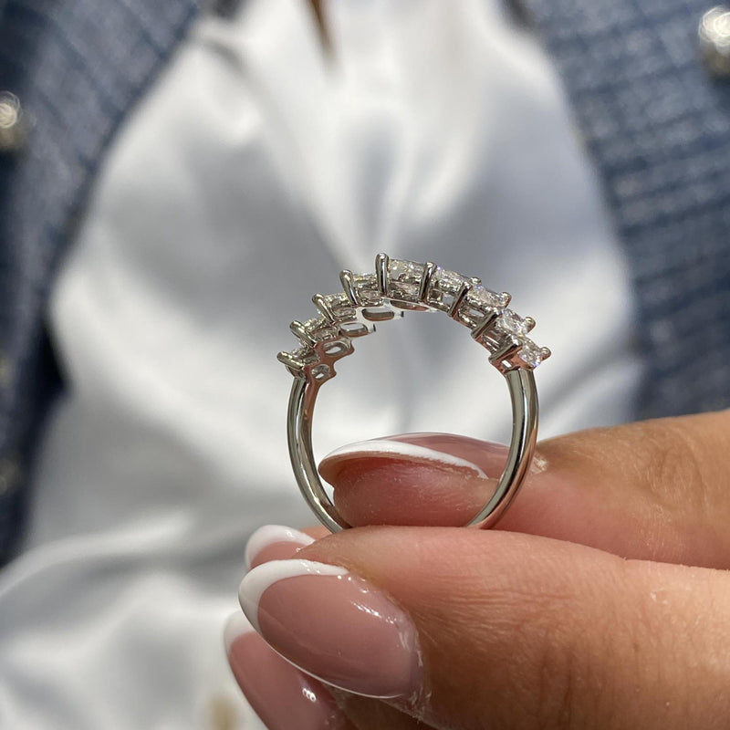 Diamond Band Ring 1.44 Carat White Gold 14K
