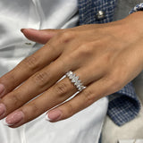 Diamond Band Ring 1.44 Carat White Gold 14K