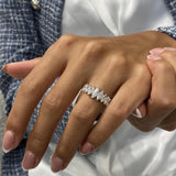 Diamond Band Ring 1.44 Carat White Gold 14K
