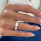 Diamond 5 Stone Ring 2.38 Carat White Gold 14K