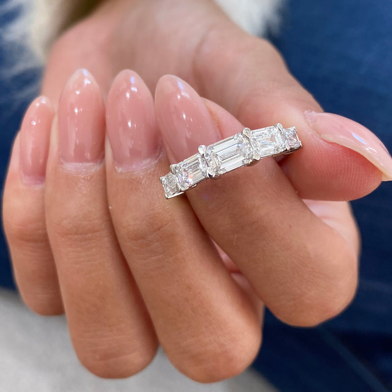 Diamond 5 Stone Ring 2.38 Carat White Gold 14K