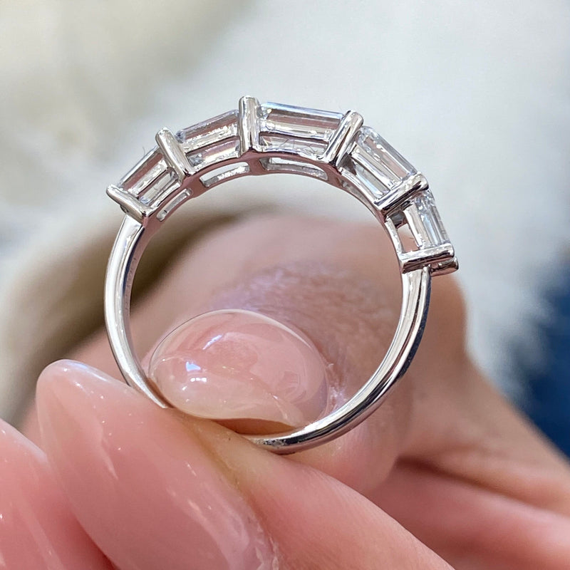 Diamond 5 Stone Ring 2.38 Carat White Gold 14K
