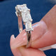 Diamond 5 Stone Ring 2.38 Carat White Gold 14K