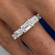 Diamond 5 Stone Ring 2.38 Carat White Gold 14K