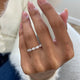 Diamond 5 Stone Ring 0.86 Carat White Gold 14K