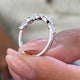 Diamond 5 Stone Ring 0.86 Carat White Gold 14K