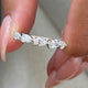 Diamond 5 Stone Ring 0.86 Carat White Gold 14K