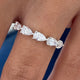 Diamond 5 Stone Ring 0.86 Carat White Gold 14K