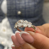Diamond 5 Stone Ring 1.97 Carat White Gold 14K