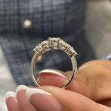 Diamond 5 Stone Ring 1.97 Carat White Gold 14K