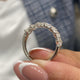 Diamond Half Eternity Ring 1.34 Carat White Gold 14K