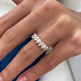 Diamond Half Eternity Ring 1.19 Carat Yellow Gold 14K