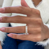 Diamond Half Eternity Ring 1.19 Carat Yellow Gold 14K