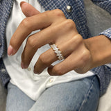 Diamond Half Eternity Ring 2.15 Carat Yellow Gold 14K